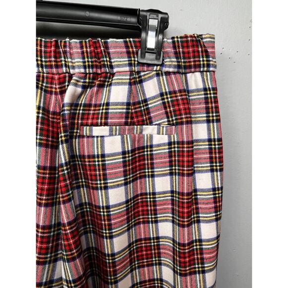 J. Crew Hayden Pants Womens 8T Red Tartan Plaid Cropped Academia Wool Preppy - Picture 6 of 11